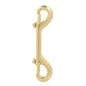 A nickel-plated bronze/solid brass double-end bolt snap hook.